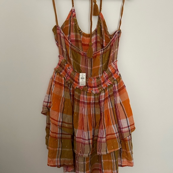 Aerie Colorful Plaid Halter Dress - Picture 4 of 7